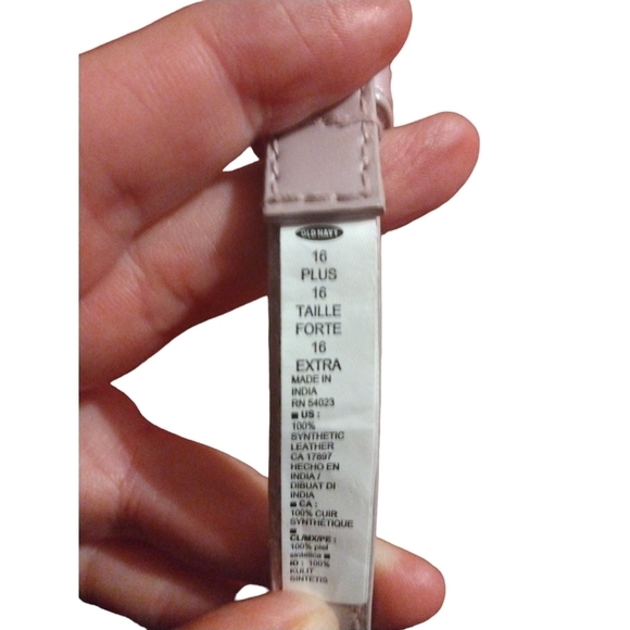 Slim Lavender Flower Petal Punch Out Plus Sz.16 Belt Synth. Leather Barbiecore - Picture 5 of 5